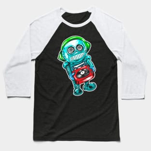 DJ Robot Vinyl the record playing DJ Baseball T-Shirt